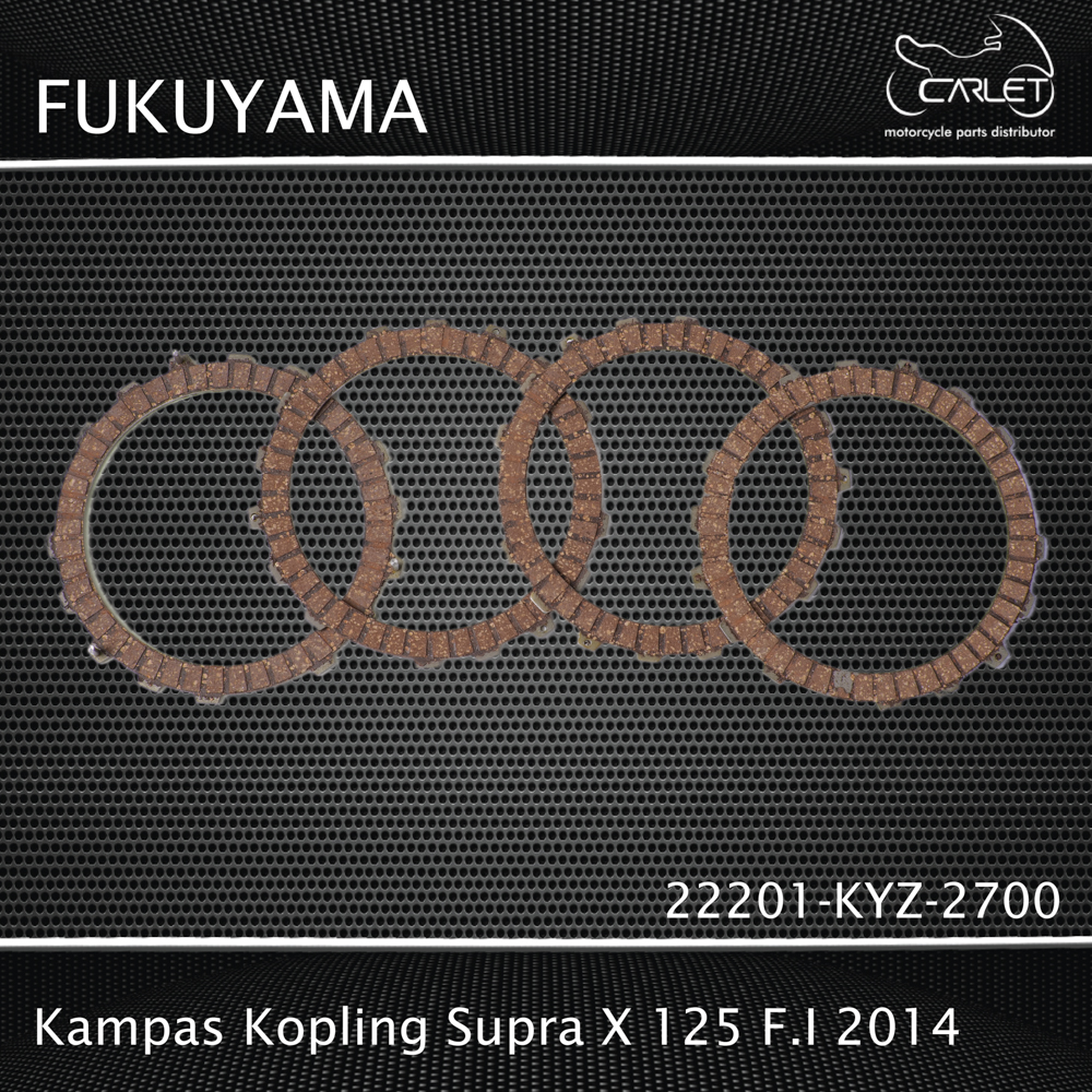 Fukuyama Plat / Kampas Kopling  Karisma / Supra X 125 Helm In / FI (Press = 4 pcs)